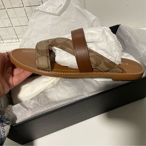 Brand new, never used coach sandals